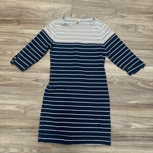 Banana Republic Navy and Gray Striped Mini Dress
